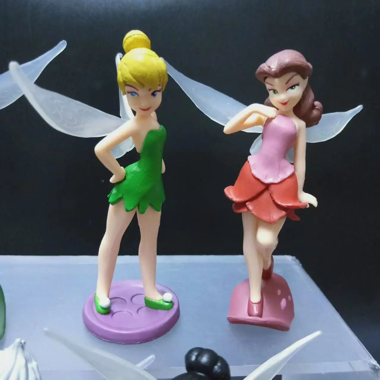 7 unids/set princesa Tinkerbells Mini figura de hadas juguetes niños animación juguetes de dibujos animados niñas muñecas bebé juguete decoraciones figura