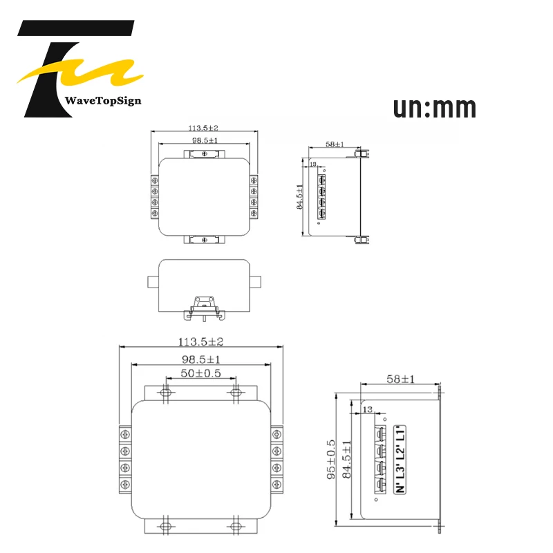 Imagem -04 - Alimentação ca Phase Filter Inversor de Entrada 380v Purificador Servo do Filtro Emi Cw12b-a-s