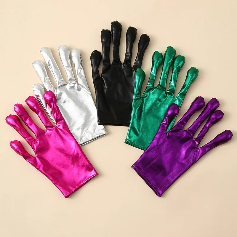 Gloves Short Cosplay Alien Space Theme Birthday Party Polyester Elastic Multicolor Lightweight Breathable Unisex Comfortable