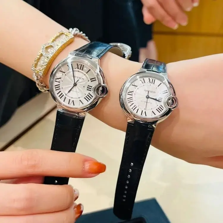 สายหนังจระเข้นิล ใช้ได้กับนาฬิกา Cartier Ballon Bleu Tank และ Key รุ่นดั้งเดิม สายหนังจระเข้นิลสำหรับผู้ชายและผู้หญิง