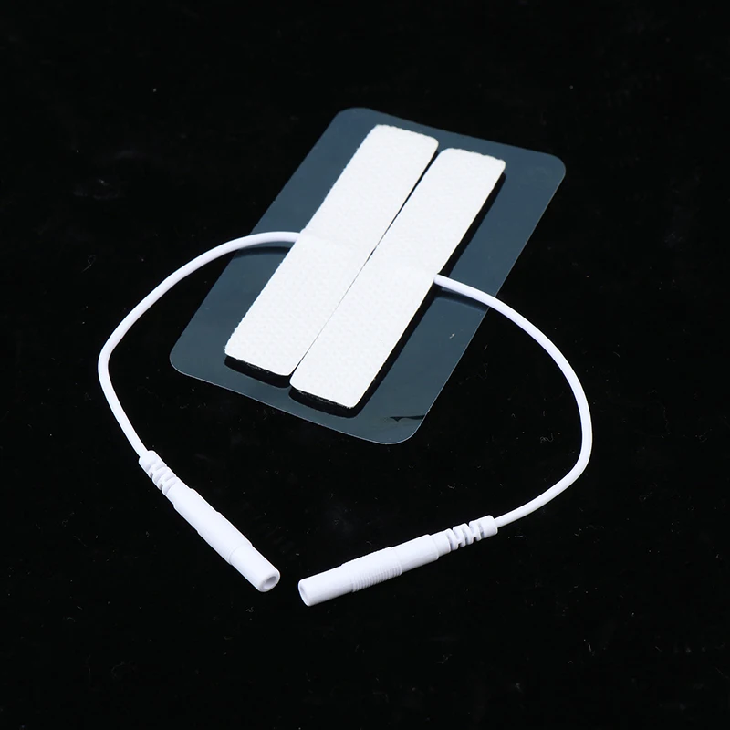 2 Stück selbstklebende Ersatz-Elektrodenpads aus Vliesstoff für TENS EMS Digital-Therapiegeräte, Massagegeräte, 1,2 x 6,5 cm, Nervenstimulator – Detail 7