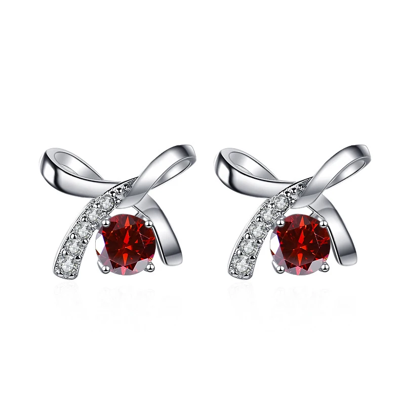 Butterflykiss Nieuwe In 0.5 Karaat D Kleur Moissanite Strik Earring 925 Sterling Silve Stud Oorbellen Voor Vrouw Xmas Party Geschenken