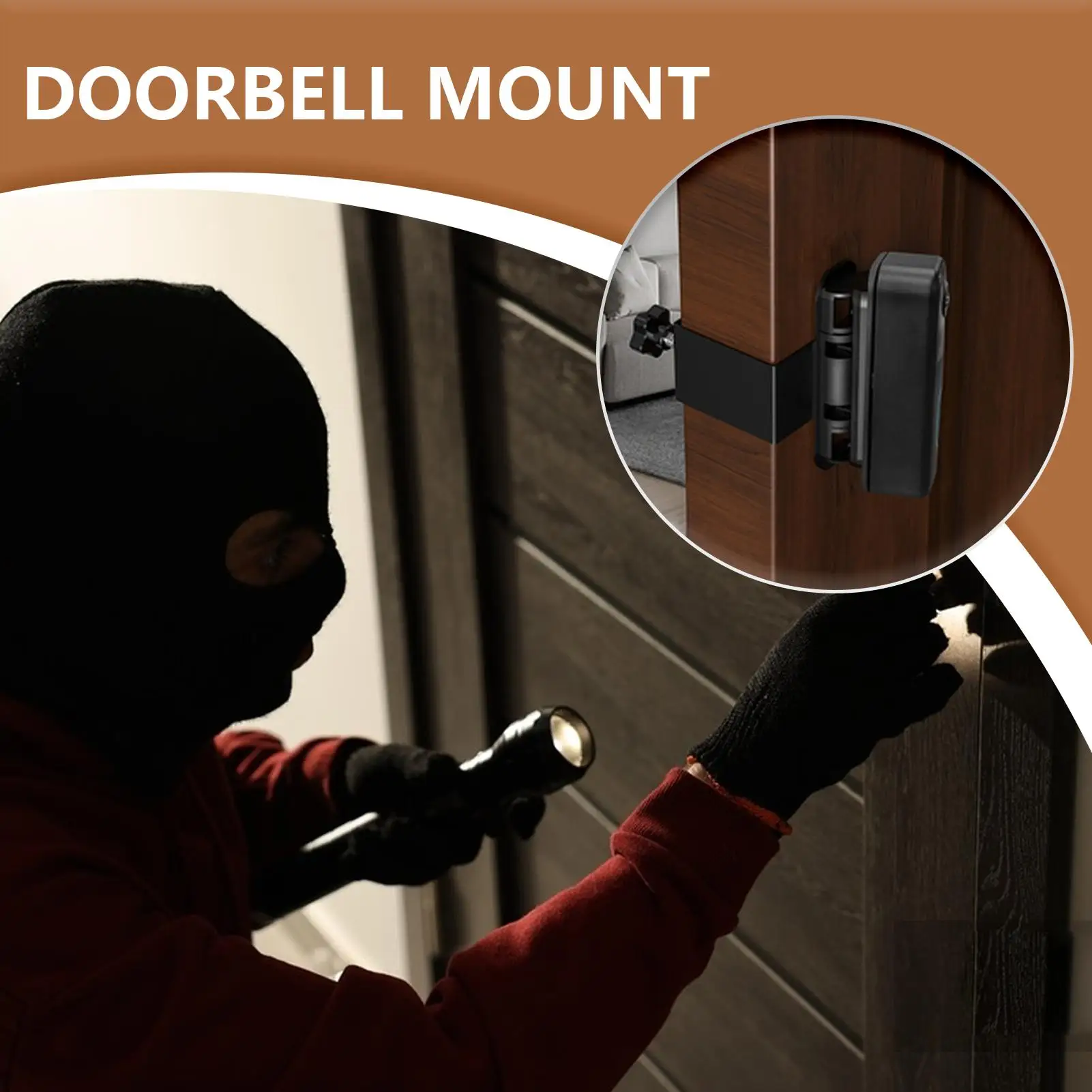 جرس الباب كاميرا جبل قابل للتعديل جرس باب يتضمن شاشة عرض فيديو حامل لا الحفر في الهواء الطلق حامل كاميرات مراقبة عالي الجودة للأمن النوم غرفة الأعمال المنزل