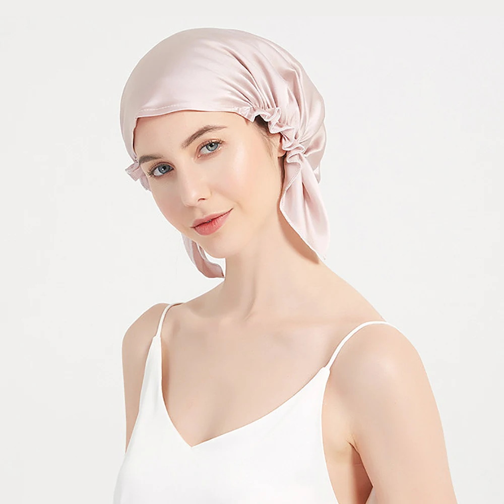 InjBonnets de couchage en mûrier 100% naturel pour femmes, couvre-chef, perte de cheveux, chapeaux de luxe, enveloppement de sauna pour cheveux de