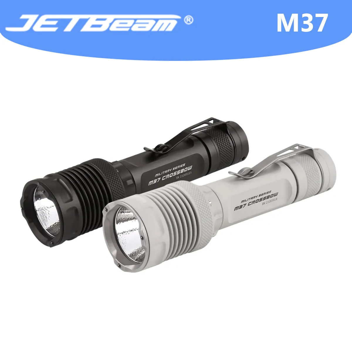 

JETBEAM M37 Flashlight 3000LM EDC Lantern Rechargeable Tactical Flashlight Type-C USB Charging Torch High Power Led Flashlights