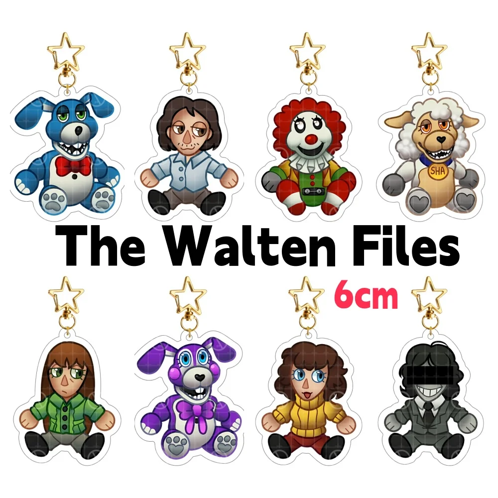 The Walten Files 6cm Acryl-Schlüsselanhänger Bon Sha Boozoo Banny Sophie Walten Figur Anhänger Taschenanhänger Geschenk für Horrorfans