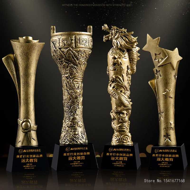 

Antique Copper Longteng Trophy, Customized Creative, Metal, Resin, Antique, Trophy, Customized, Enterprise, Award