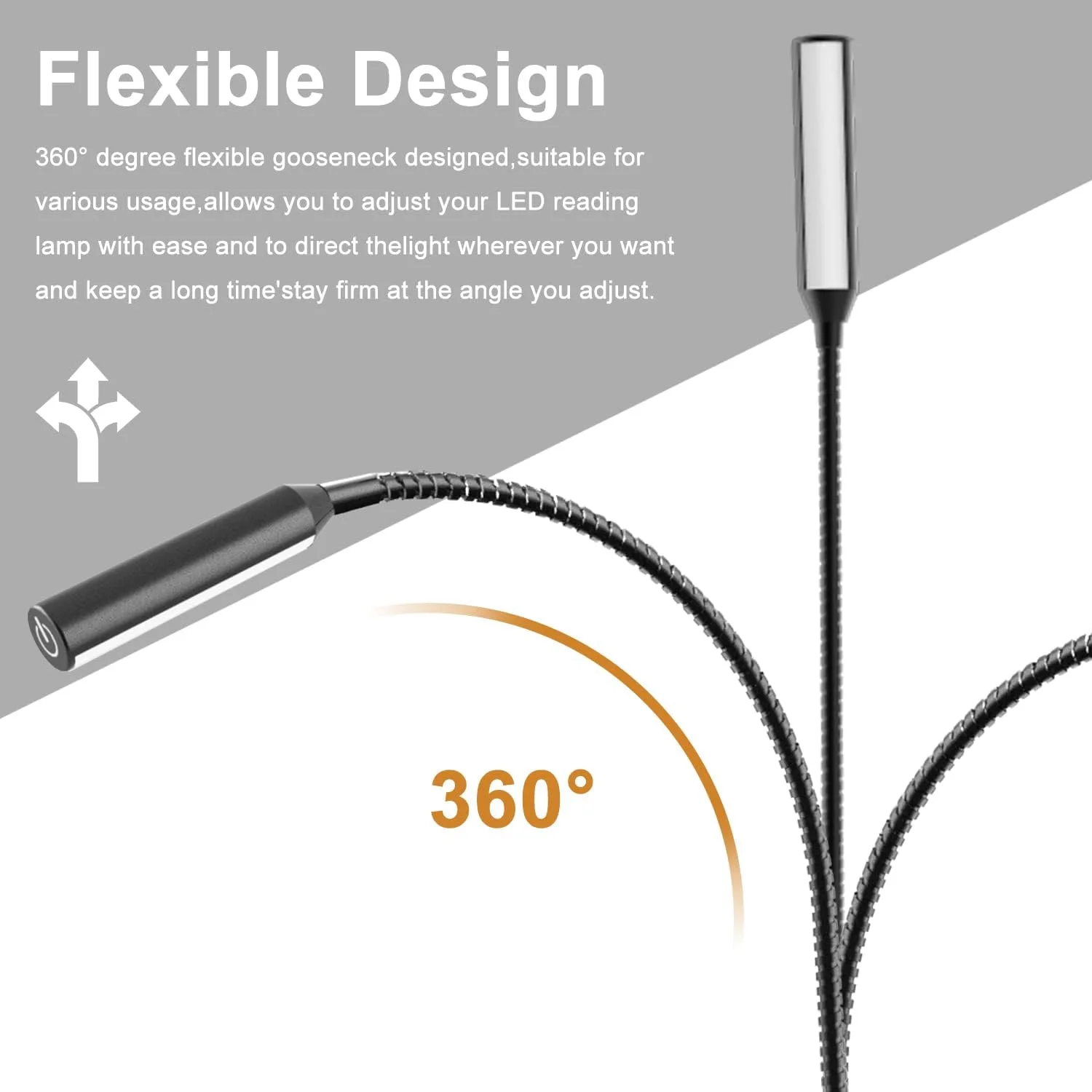 Bed Reading Lights for Headboard, Bedside Wall Mounted Reading Lamp, Touch to Adjust Brightness