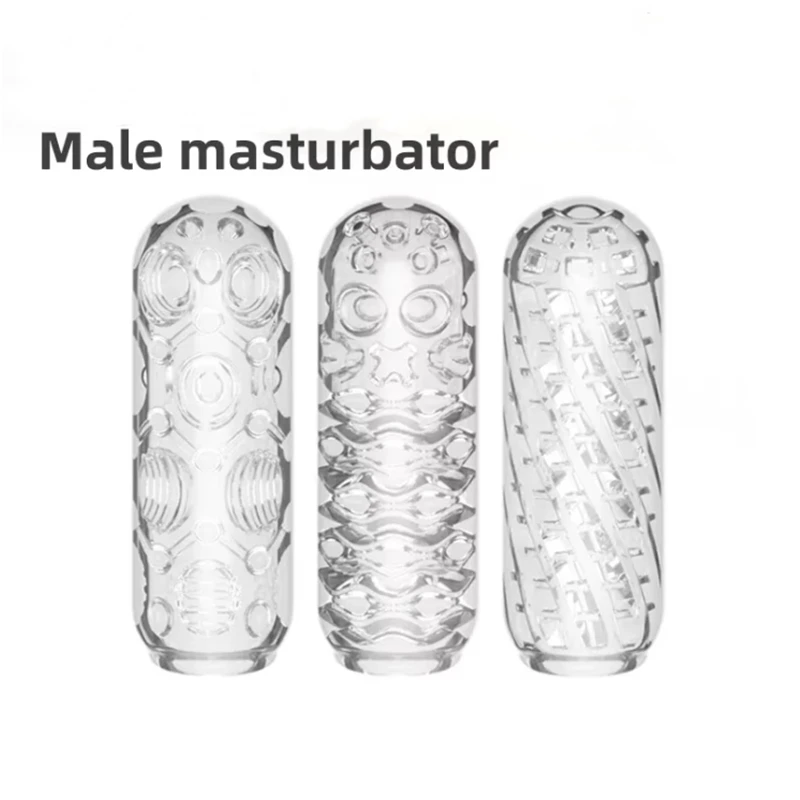 Male Masturbator Cup Soft Pussy  Toys Transparent Vagina  Endurance Exercising  Supplies Vacuum Pocket Cup for Men