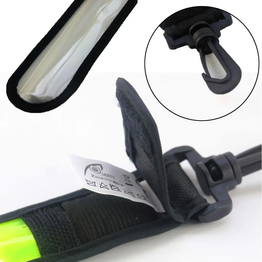 LED Glowing Luminous Reflective Backpack Hanging Light Night Running Safety Alert Kids Adult Hand Strap Wristband Outdoor Sports