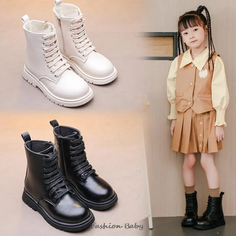 Girls Ankle Boots Autumn Winter Fashion Beautiful Princess Non-slip Performance Kids Boots Teens Children Boys Girl Shoes