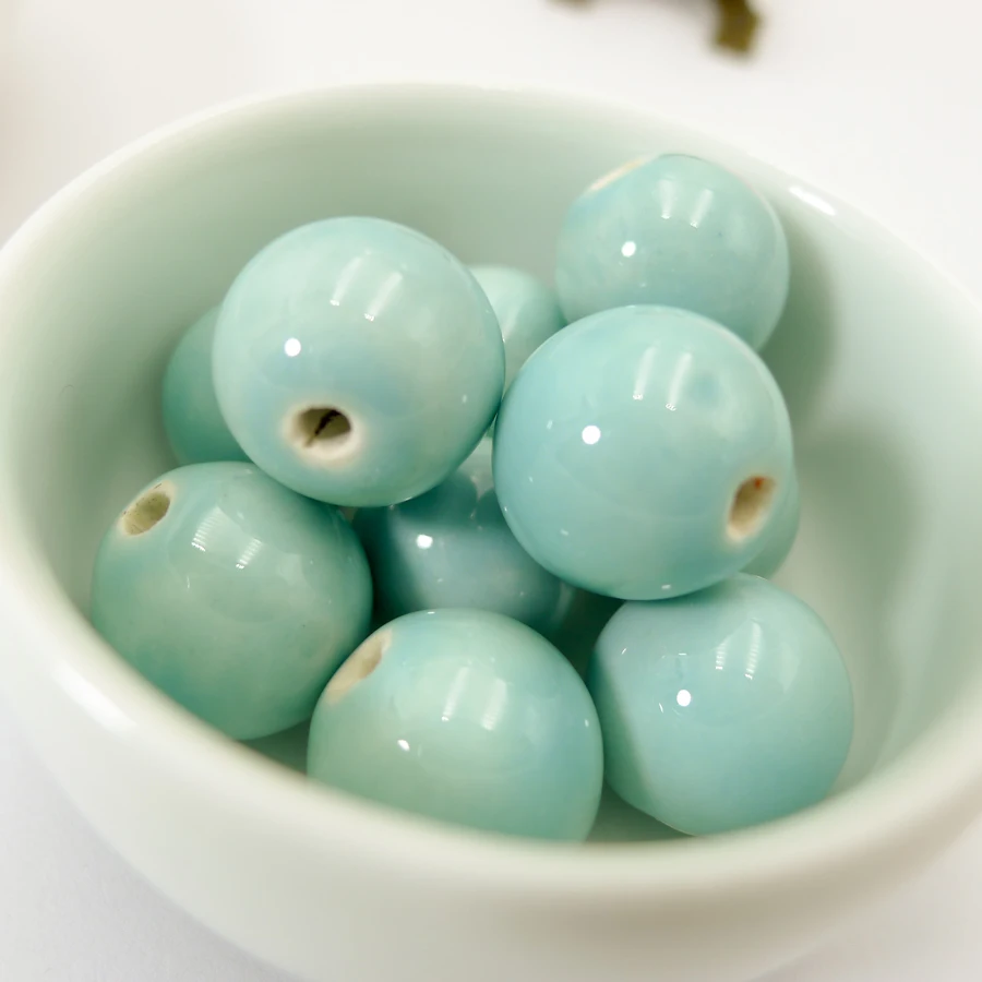 16# 10pcs Big DIY Ceramic beads sell by bags porcelain bead for jewelry making 16mm  #A105B