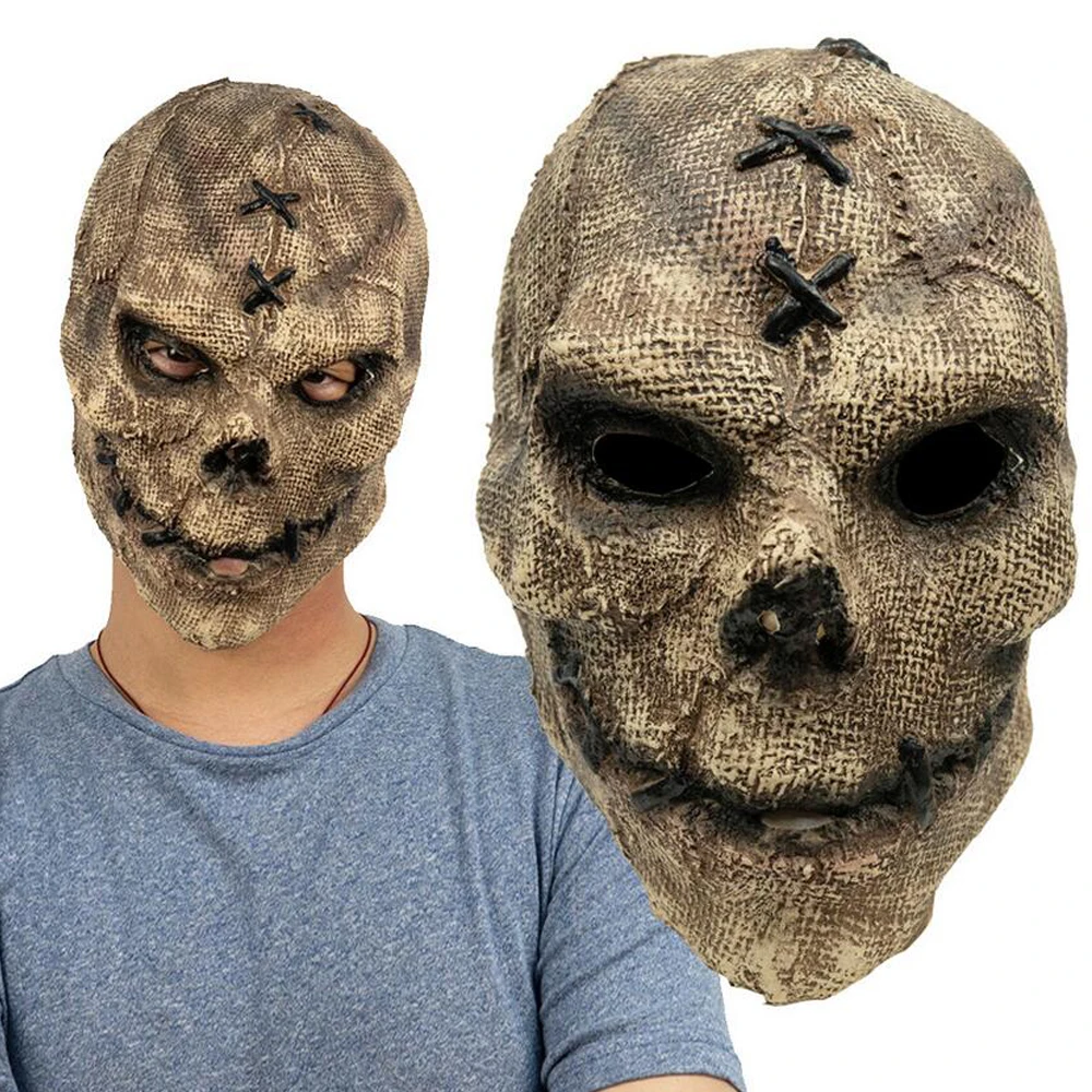 Retro alter Stil gruseliger Totenkopf Halloween Maske Cosplay Skelett Kopf Vollgesicht Kopfbedeckung gruselige Kostüm Requisiten Karneval Mottoparty