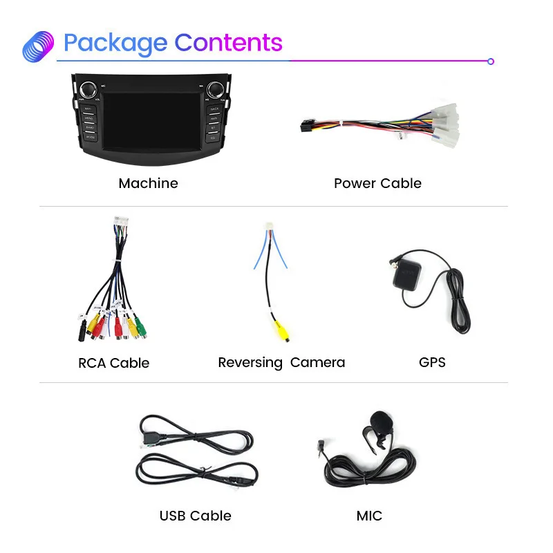 MEKEDE 7 pulgadas Carplay Android Auto GPS reproductor de DVD para coche para Toyota RAV4 Rav 4 2006-2012 Multimedia estéreo sin DVD 2 Din unidad principal