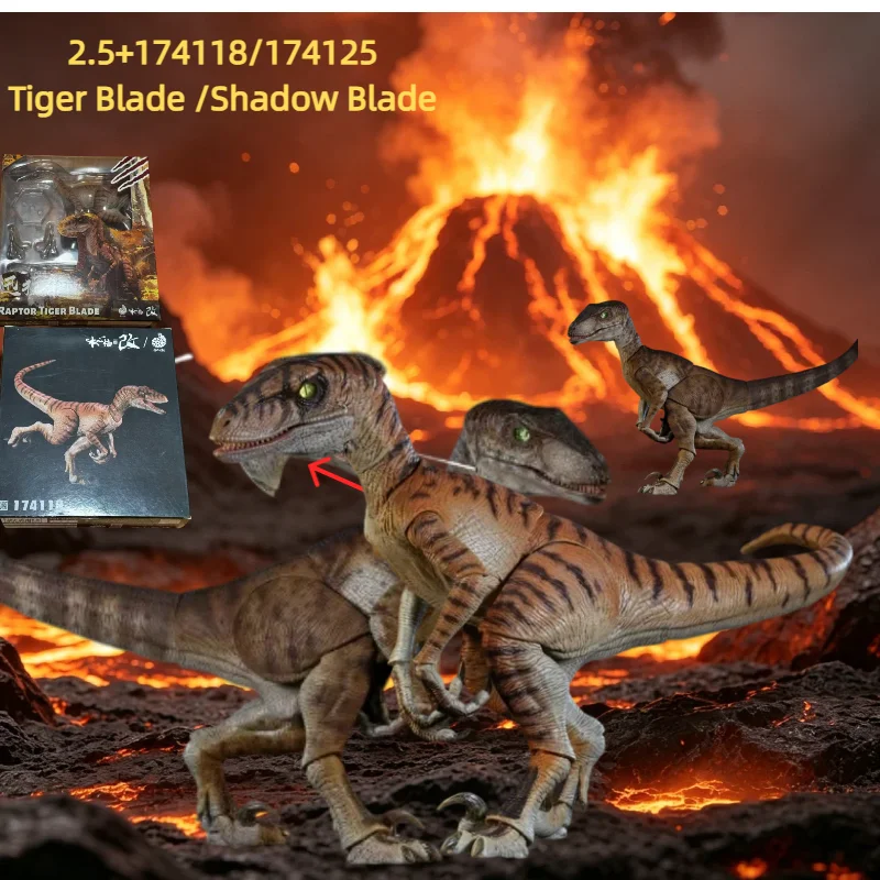 nanmu-studio-smart-series-raptor-25-figura-di-dinosauro-altamente-articolata-versione-shadow-blade-e-tiger-blade-con-occhi-mobili