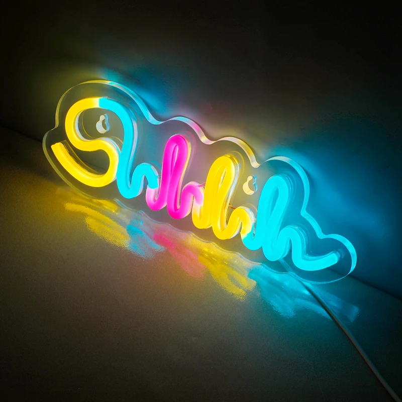 Shhhh LED Neon Sign USB Power Neon Light For Game Room Wedding Birthday Party Decoration Children's Room Night Light Wall Decor