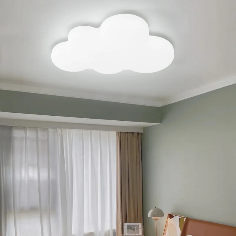 Modern Chandelier Full Spectrum Bedroom Ceiling Light Creative Acrylic Led Kids Room Eye Guard Living Room Light Cloud Decor