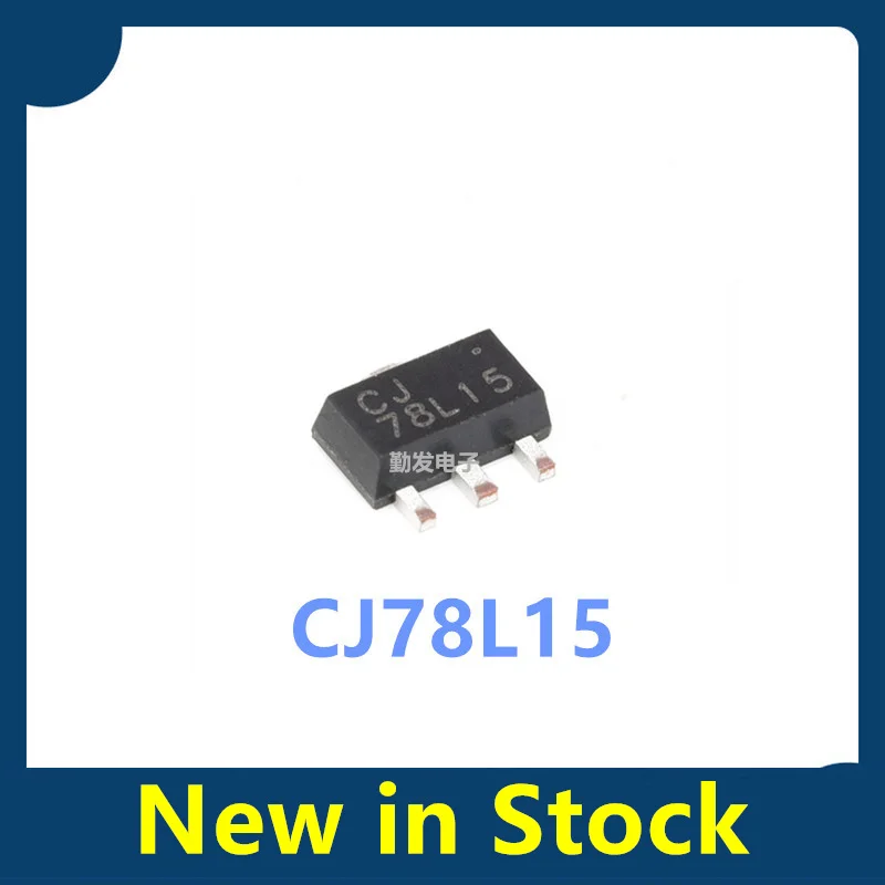 20PCS CJ78L15 Surface-mount transistor, SOT-89, three-terminal voltage regulator 7815