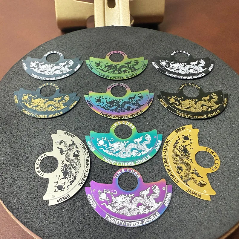 NH35 NH36 Chinese Draak Automatische Hamer Rotor Metalen Patch Past NH38 NH39 4R35 6R 7S Beweging SKX007 Horloge Reparatie Guard Onderdelen