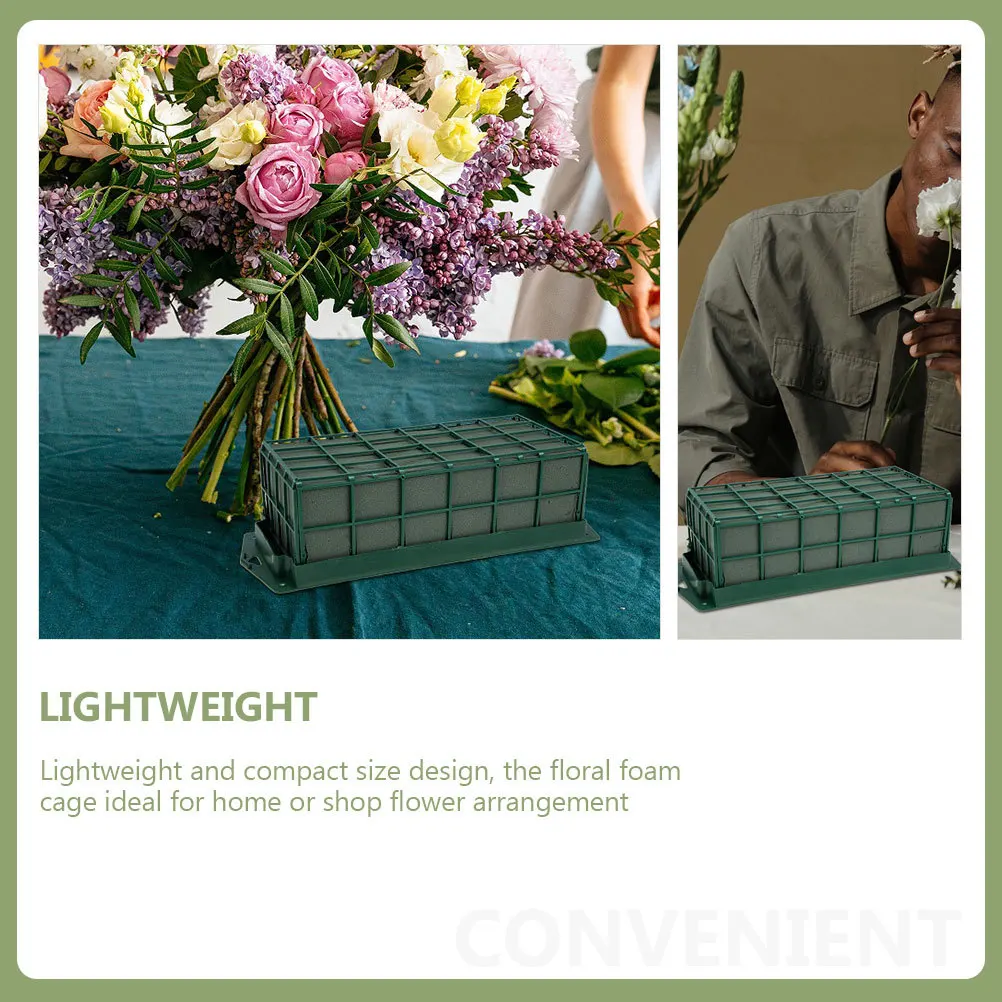 2 pçs arranjo floral lama premium água absorver flor espuma gaiola simples base de flor adequado para diy decoração floral
