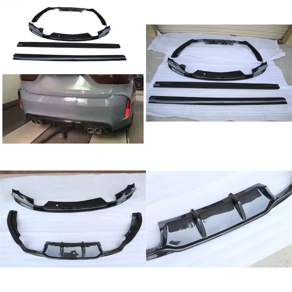 Factory Price 3D Style Carbon Fiber Material Front Lip, Side Skirts, Rear Diffuser for F85 X5M F86 X6M