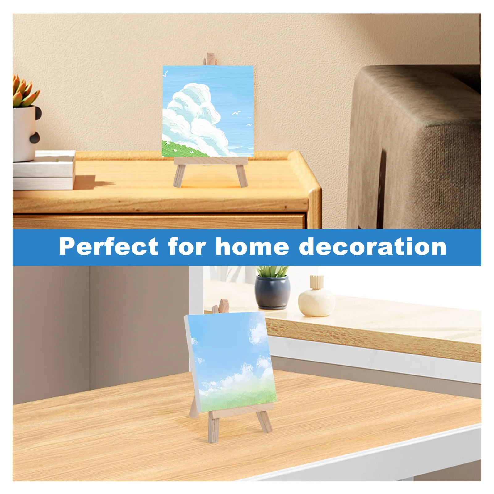 1 مجموعة صغيرة قماش الحامل مجموعة خشب متين منضدية حامل المحمولة رسم الحامل اللوحة الصغيرة قماش حامل لعرض الفن