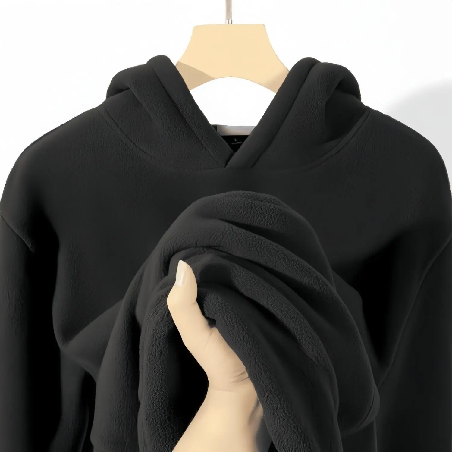 Fleece sweatshirt met hoed dames grunge Y2K top winter verfraaid bovenkleding verdikte getextureerde casuals noodlijdende punkstijl