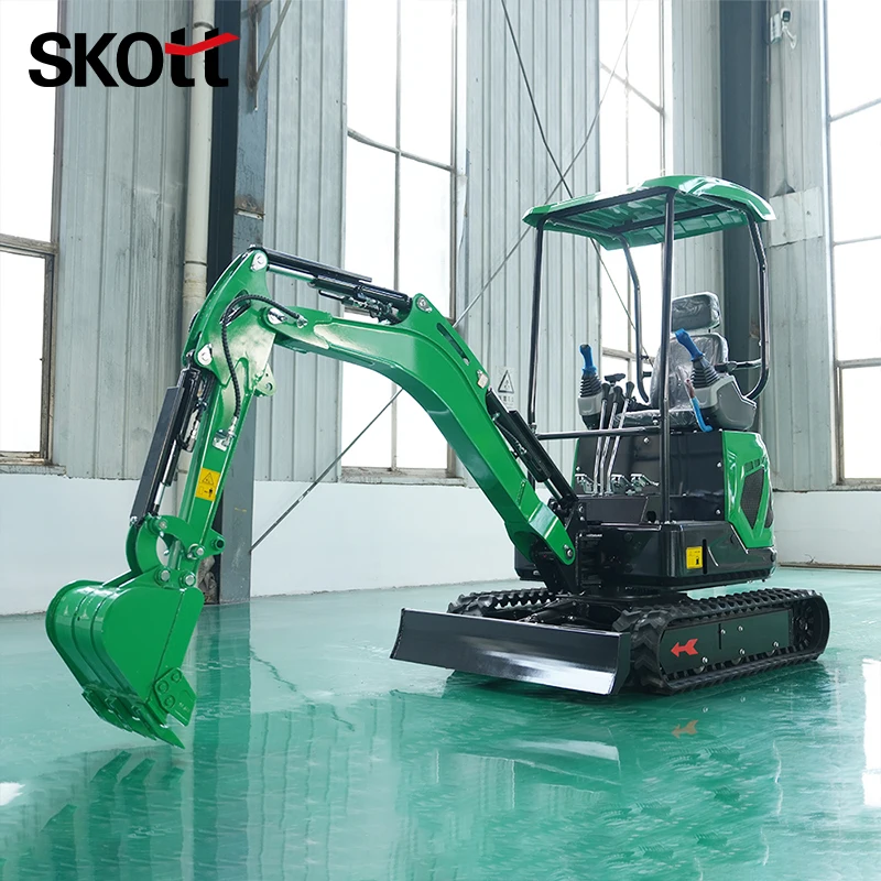 1.8Ton Mini Excavator 1800kg Hydraulic Digger CE Euro5 Mini‑excavatrice Mini Excavadora For Garden Earthmoving