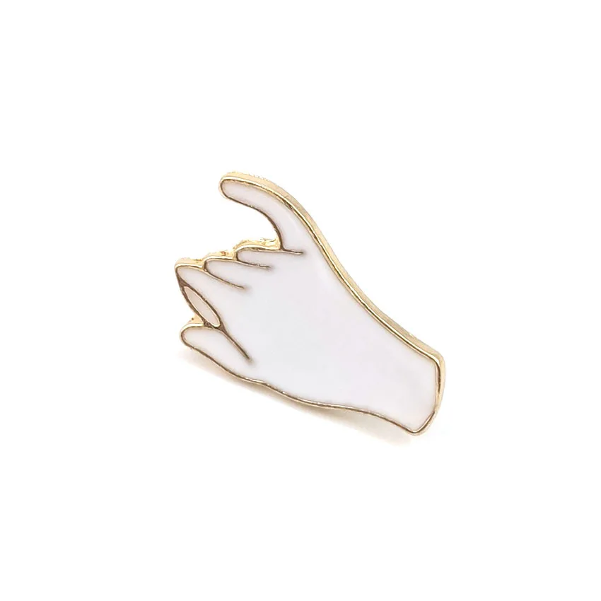 New palm brooch, versatile backpack, drip oil brooch, fashionable street photography, clothing accessories, chest badge