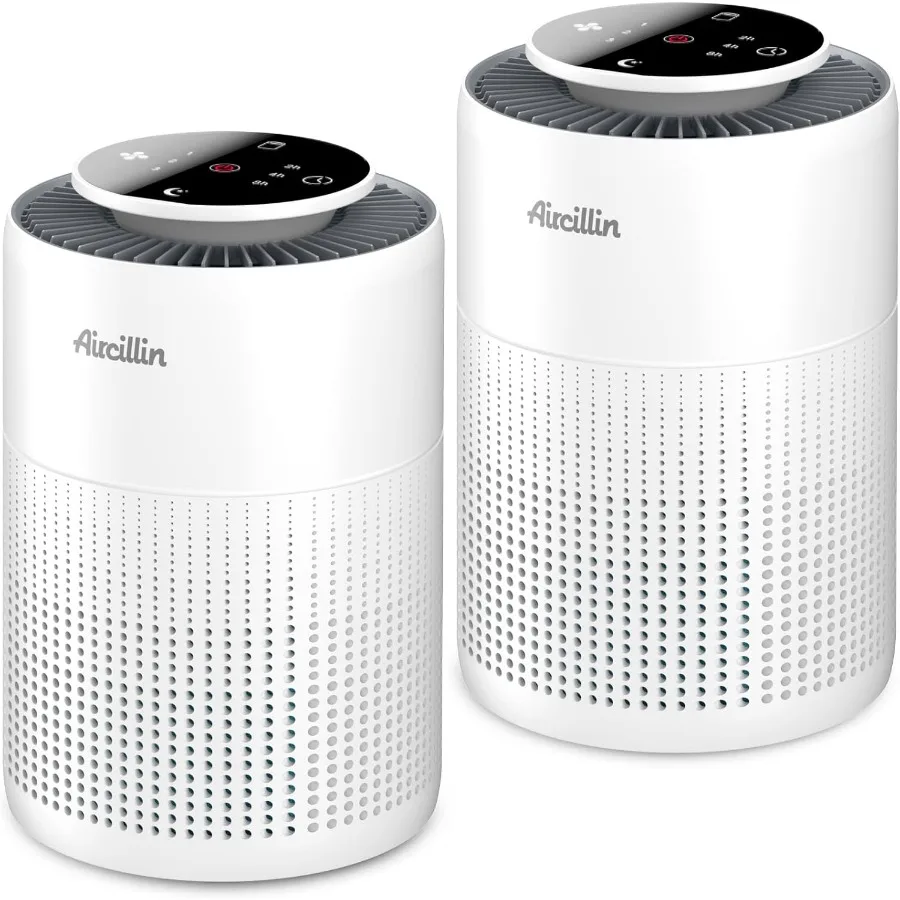 

2 Pack Air Purifiers for Home Bedroom H13 True HEPA Air Filter Cleaner Odor Eliminator Remove Smoke Dust Pollen Pet Dander Nigh