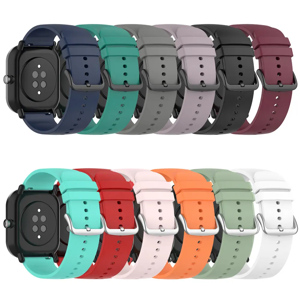 Tali Jam Tangan Silikon untuk Amazfit GTS 2 Gelang Jam Tangan Mini Tali Jam Tangan Pengganti Korea untuk Amazfit GTS 3 Tali Aksesori