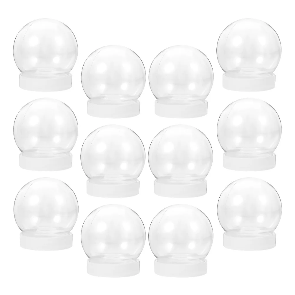

12Pcs DIY Snow Globe Clear Plastic Globes Plastic Water Globe for Christmas Crafts Making Supplies DIY Water Globes