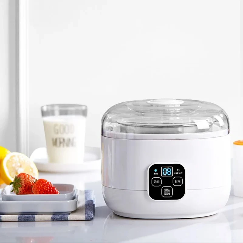 220V 1L Electric Yogurt Maker Machine Automatic 3 in 1 Natto Rice Wine Machine Stainless Steel Liner DIY Yogurt Tools for Home