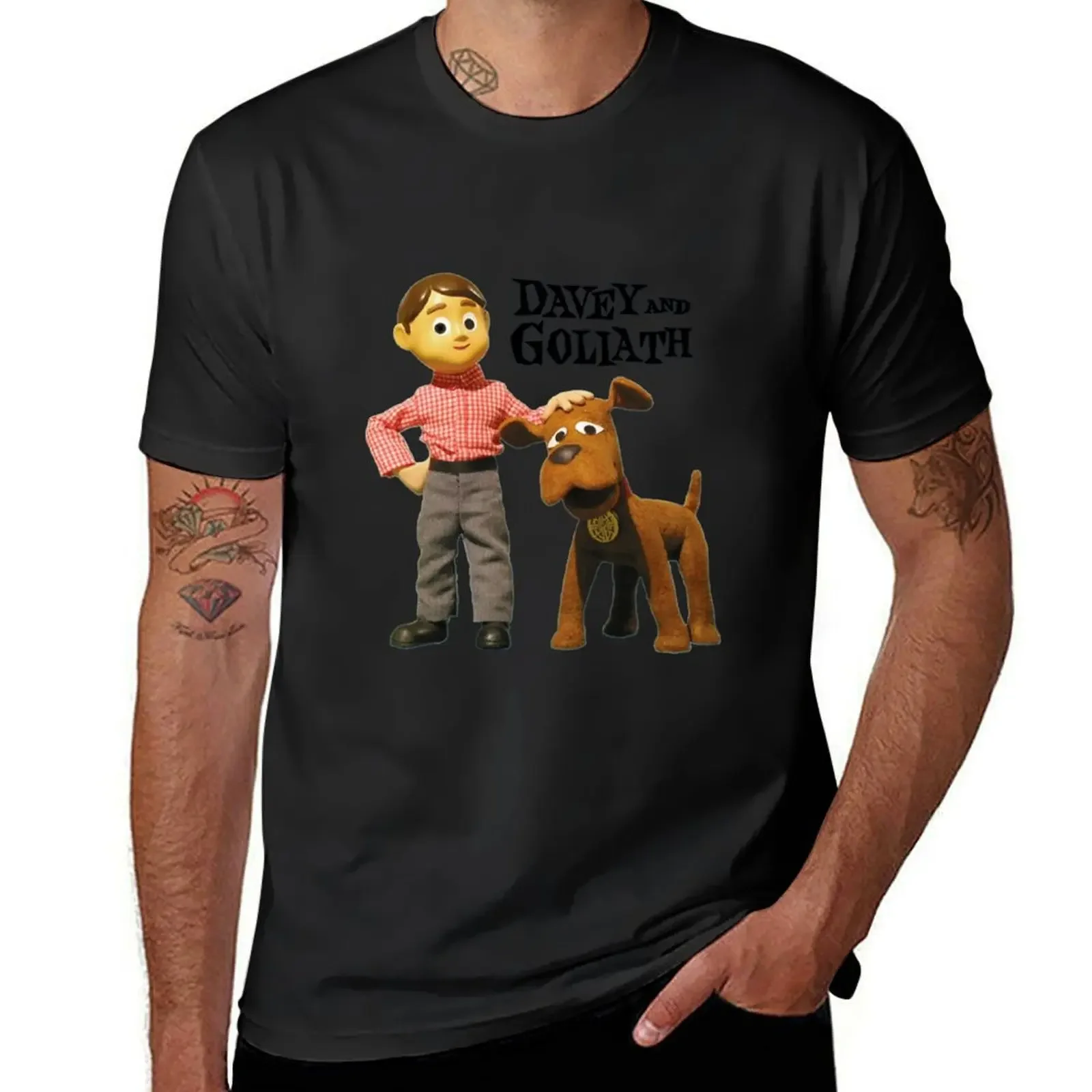 Davey and Goliath T-Shirt vintage clothes summer shirt anime stuff shirts men graphic