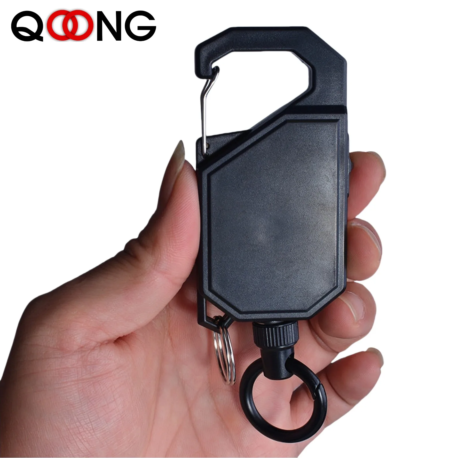 90CM Lockable Retractable Buckle Key Chain Outdoor Lure Fishing Rod Lost Rope Pull Rope Hoverable Keychain Easy To Pull Key Ring