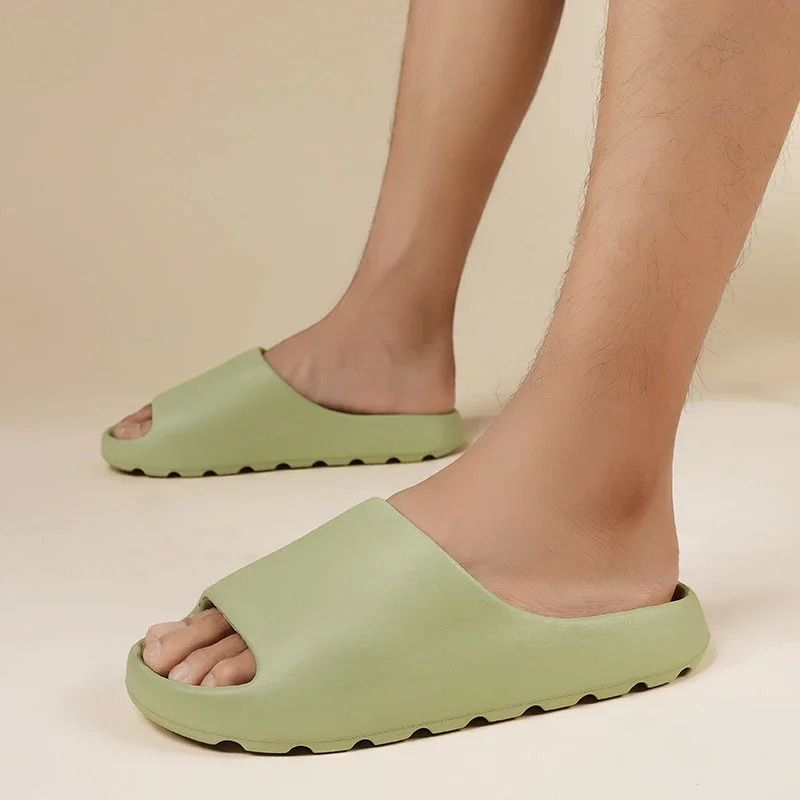 النعال الرجال النساء عادية شقة الصيف المتضخم 49 عدم الانزلاق الأزواج نعال شاطئ الرجال الصنادل الوجه يتخبط أحذية الحمام #5