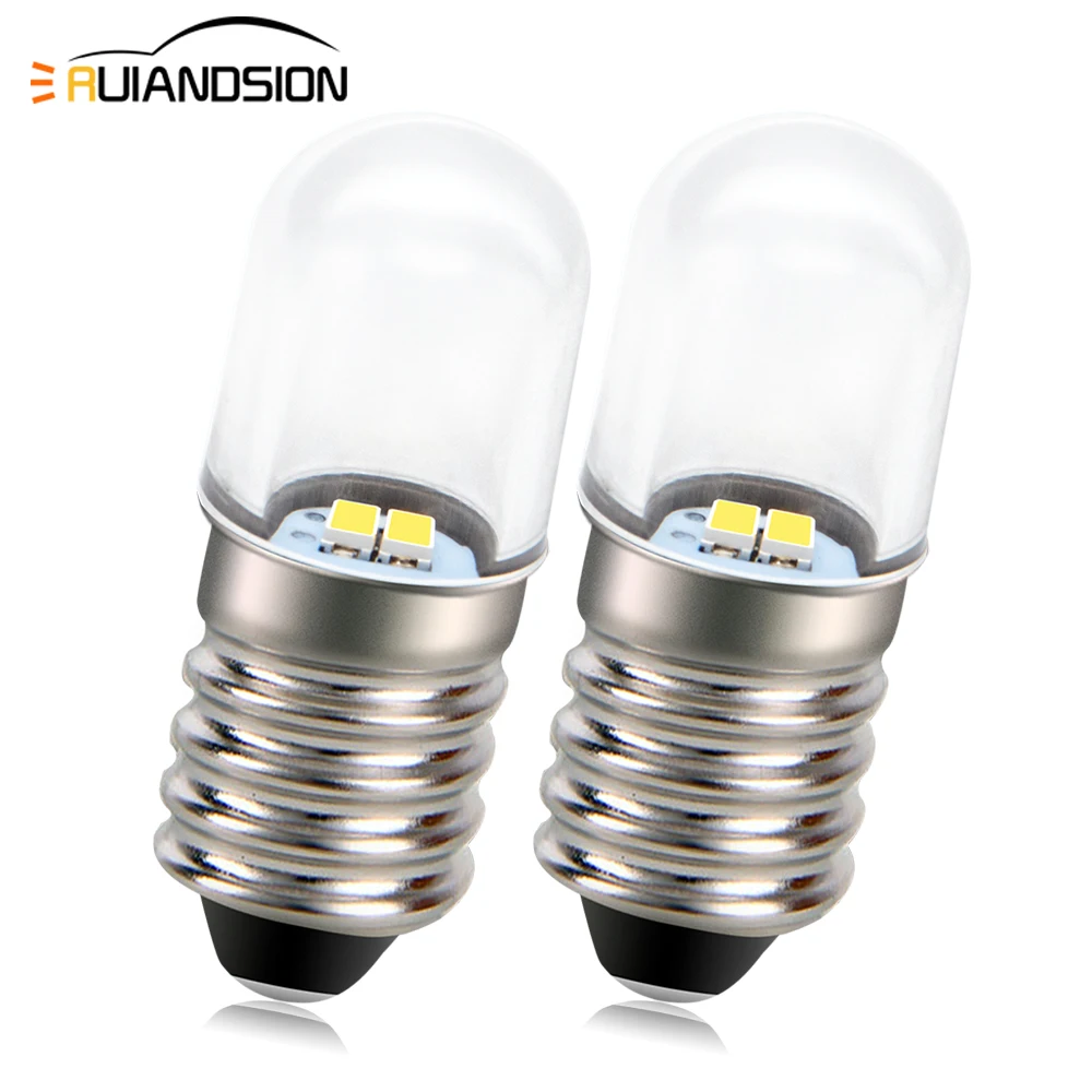 

Ruiandsion 4Pcs E10 LED Signal Light Bulb 12V Dome Reading Lights Clearance Lamp for RVs Caravans Boats Trucks Save Energy