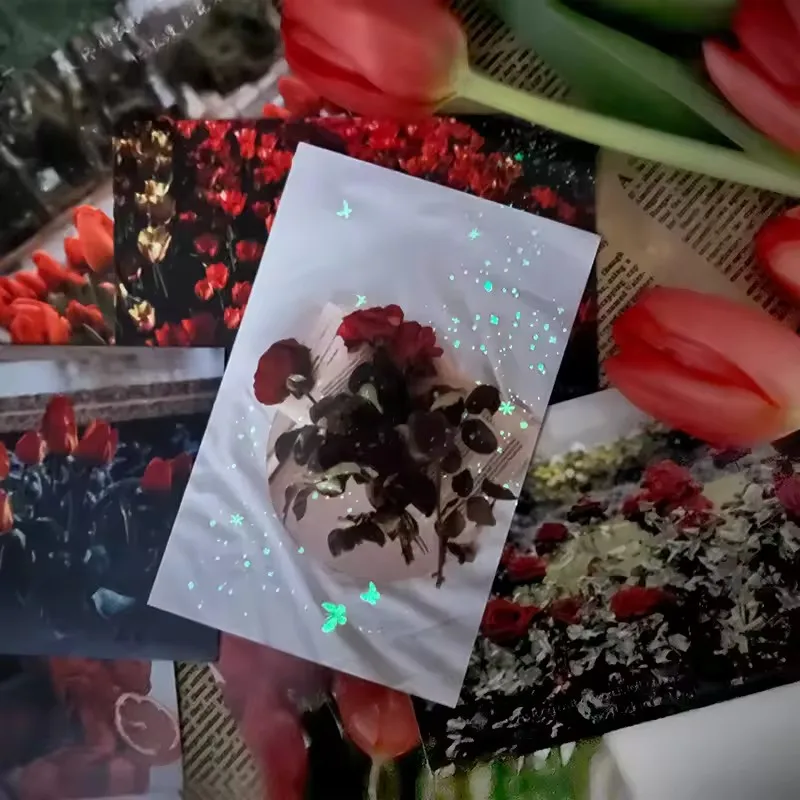 ชุดโปสการ์ด 30 ชิ้น ซีรีส์โรแมนซ์จากจอย - การ์ดอวยพรลายดอกไม้กุหลาบและทิวลิป เหมาะสำหรับเป็นของขวัญวันเกิด/คริสต์มาส ‌