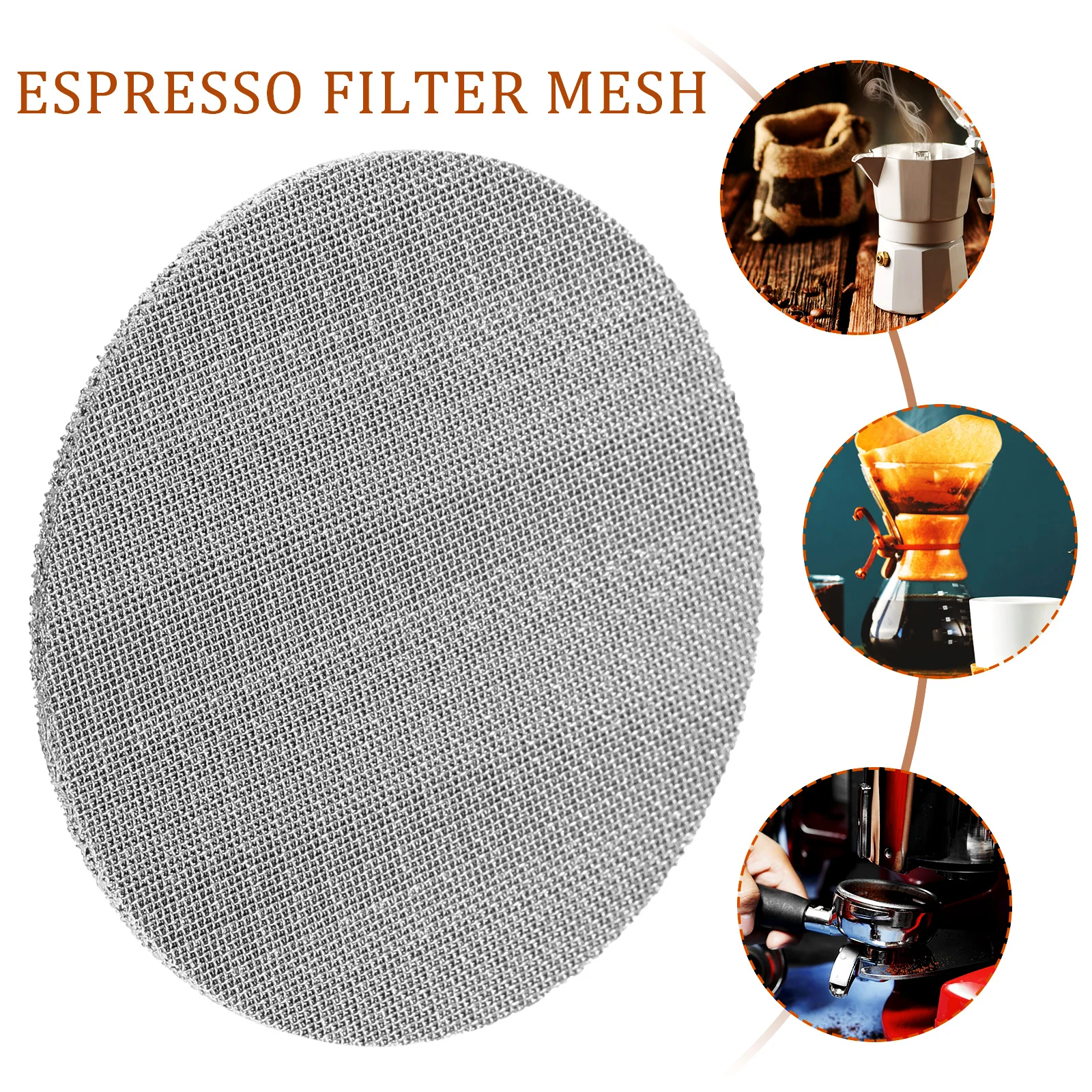 

Stainless Steel Machine Filter 316L Reusable Mesh Strainer Espresso Puck Screen Coffee Maker Plate Office Home Tool