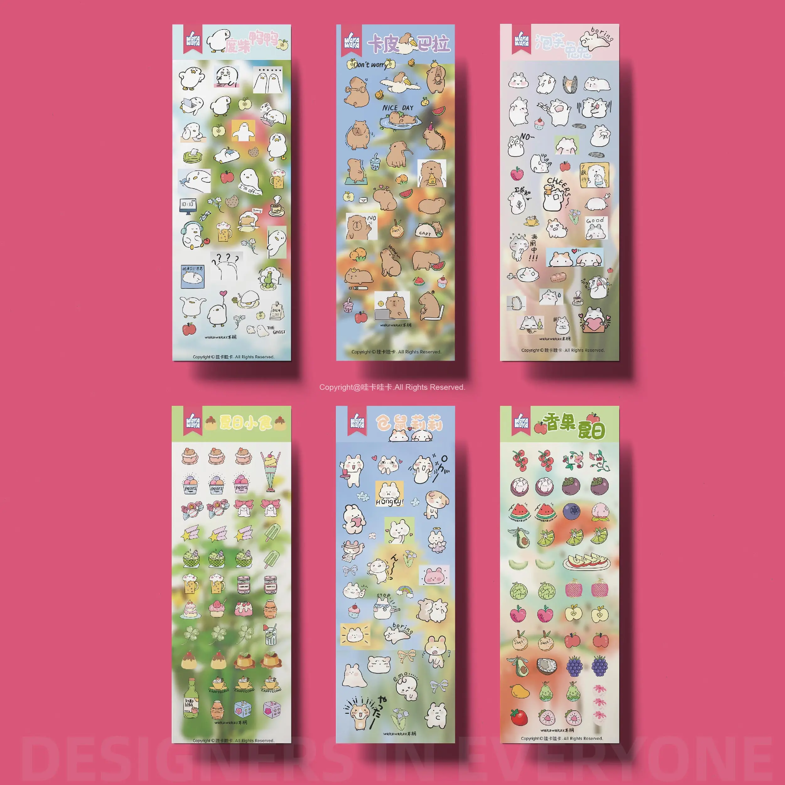 WAKAWAKA Animal Deco stickers Set for scrapbooking Love Pet Paradise Stickers stationery For Crafts Album Journal Planner