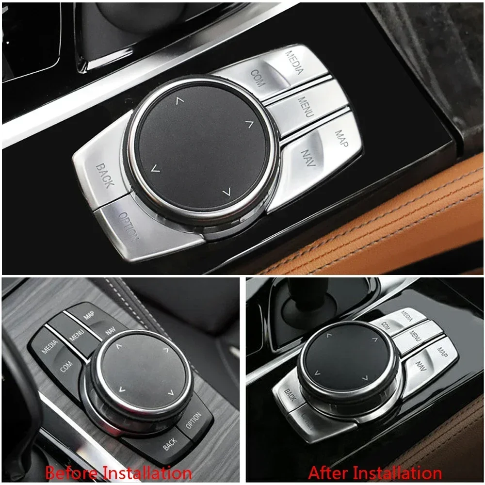 

Abs Car Multi Media Button Switch Frame Trim Stickers For BMW New 5 Series X3 G30 G38 G01 2018-2022 Interior Cover Accessories