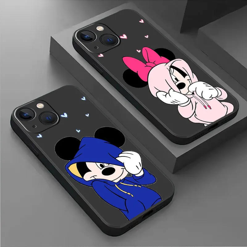 Mickey Minnie Disney Case For Apple iPhone 11 13 Pro Max 14 Plus 12 Mini 7 8 XR X XS 6 6S SE 5 5S Phone Cover Silicone Funda Sac