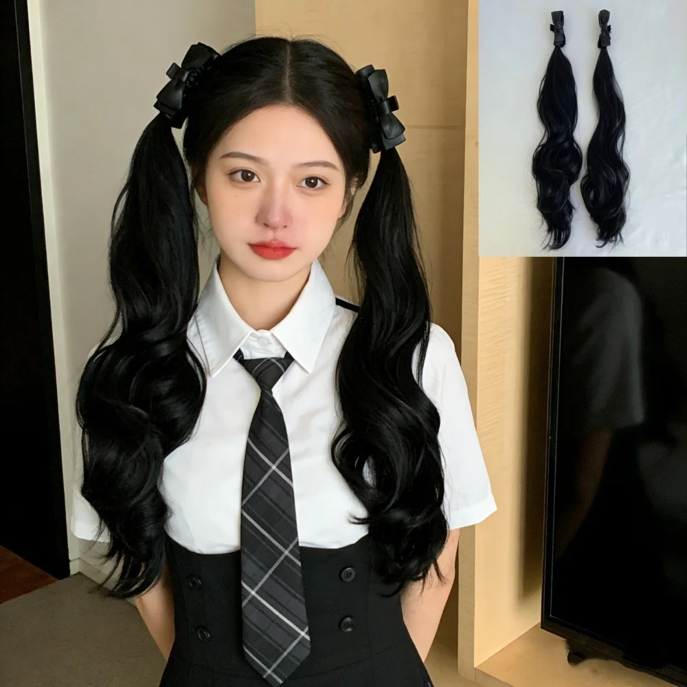 

Synthetic Wigs: Big Waves, Claw Clips, Velvet Bow, Curls, Braids, Double Ponytails