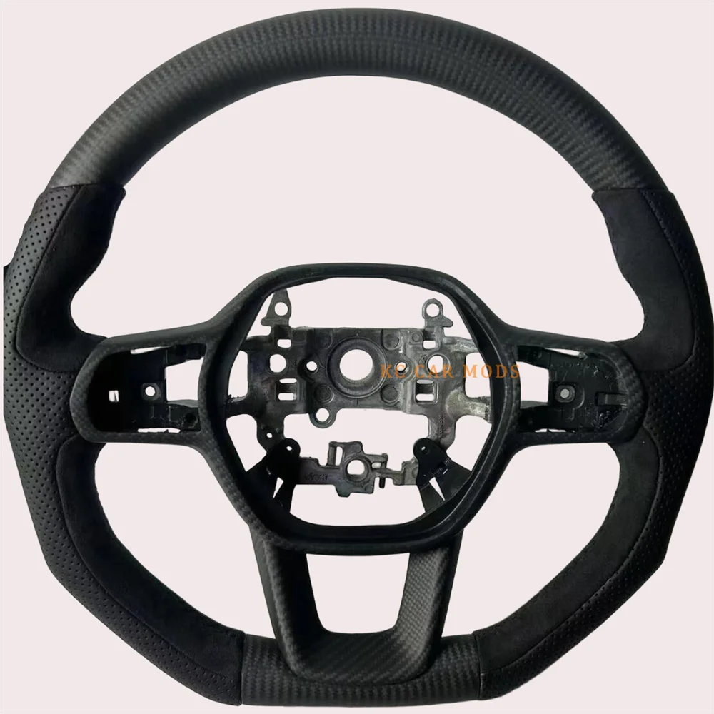 

Customized Black Carbon Fiber Black perforated leather Steering Wheel Fit For Honda Accord 11th 2024 2025