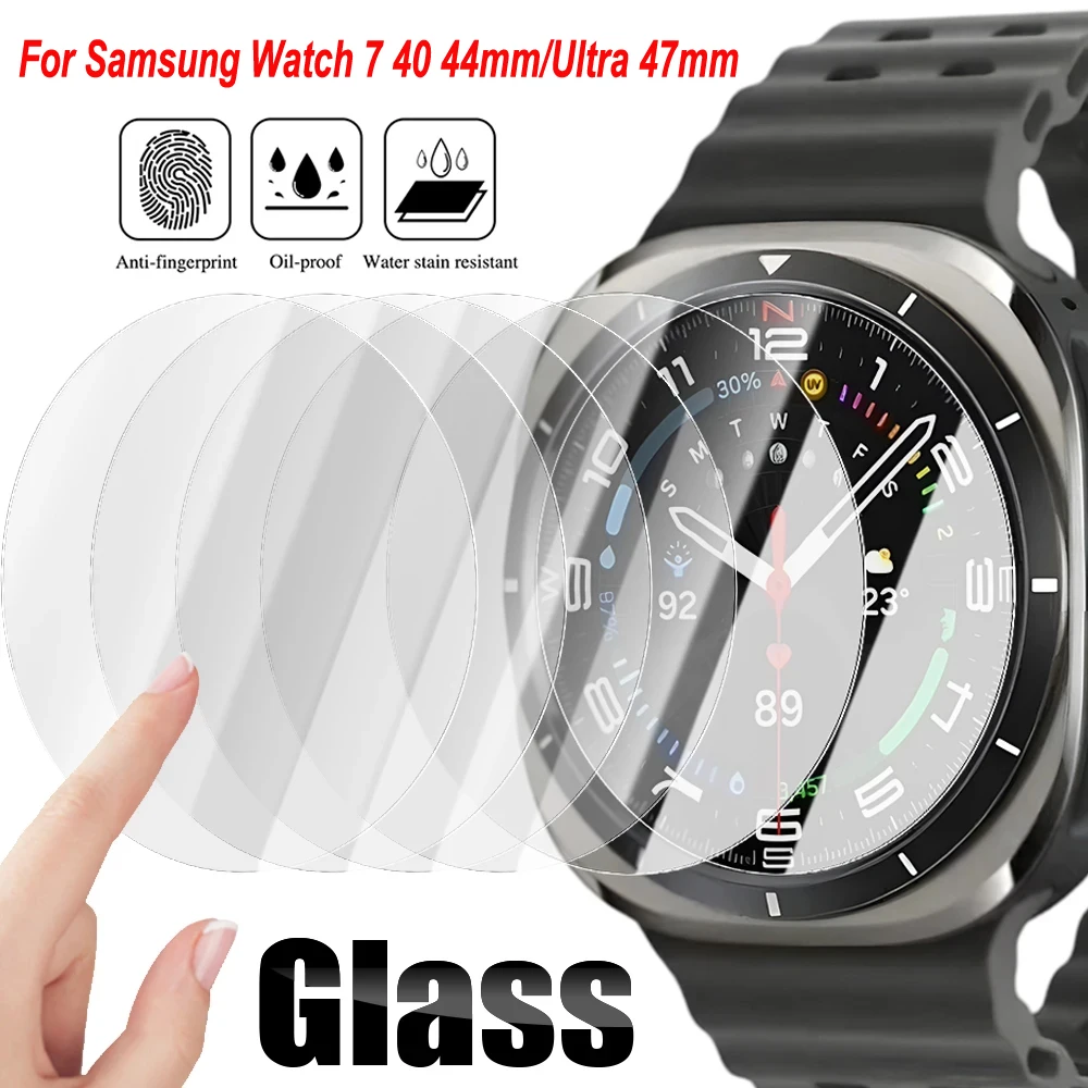 Screen Protector For Samsung Galaxy Watch Ultra 47mm Tempered Glass Protective Film For Samsung Watch 7 40mm 44mm Protector Film