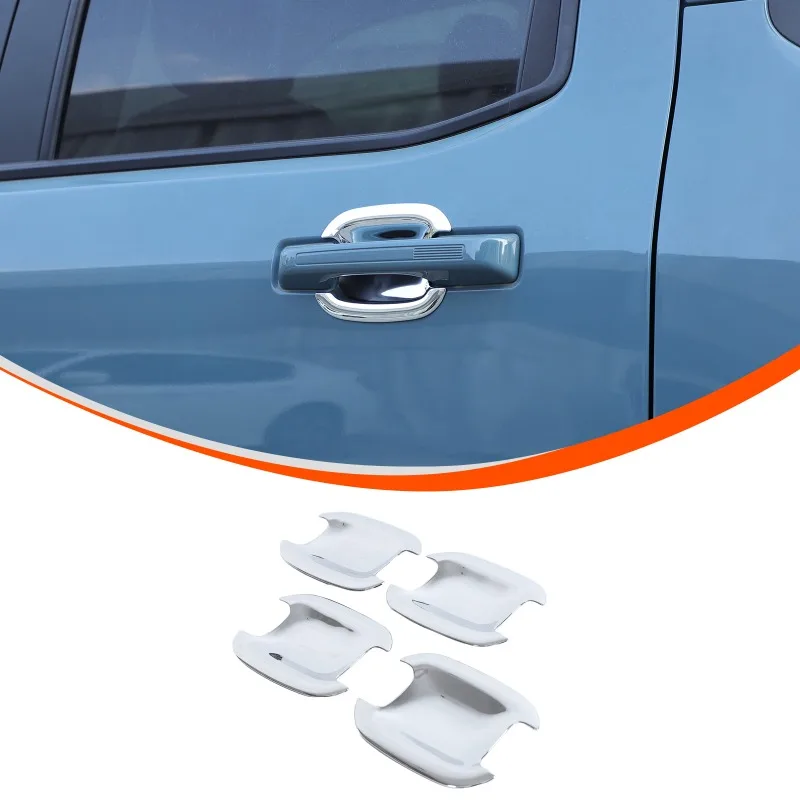 

4pcs ABS For 2022+ Ford Maverick Exterior Door Bowl Decals Door Handle Bowl Scratch Protective Sticker Car Accessories