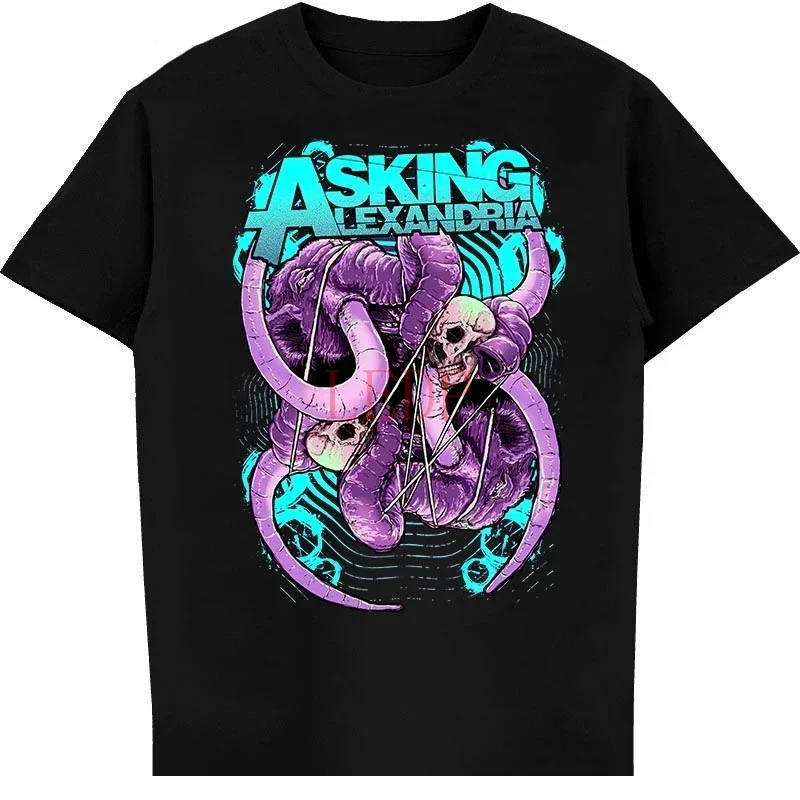 Summer Tshirt   Asking Alexandria Elephant Logo Mens New Purple