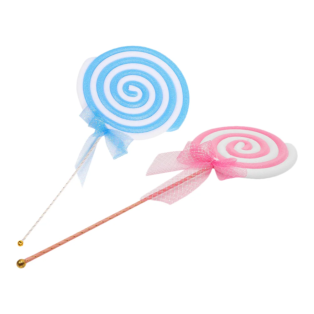 2 Pcs Photo Studio Props Candy Embellishment Jumbo Ornaments Decorative Fake Lollipop Models Unique Foam Booth