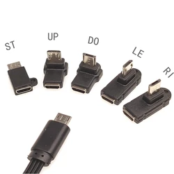 Mały port microUSB adapter od lewej do prawej 90 damski łokieć kabel rozszerzający dane do telefony z androidem tabletsnand