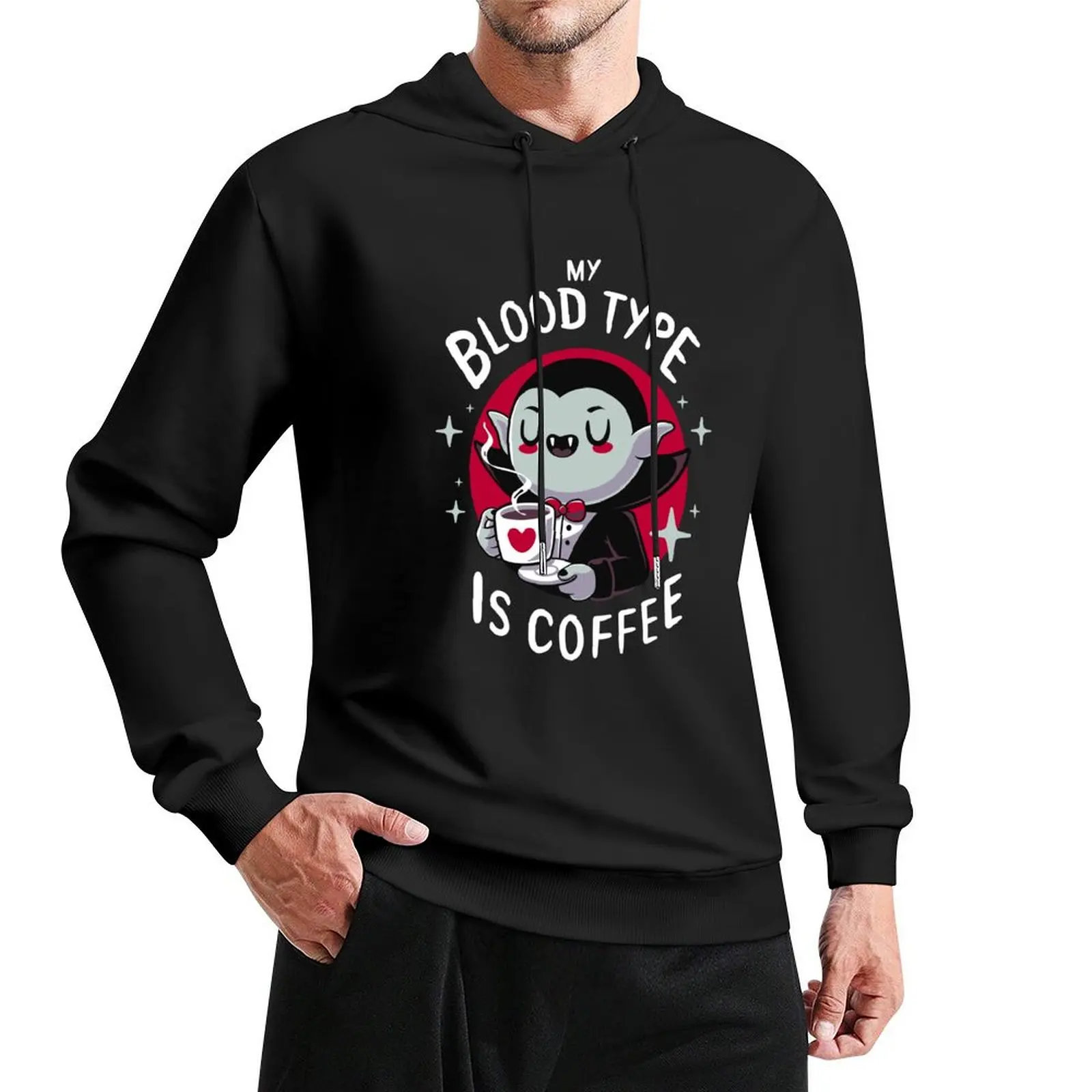 

Coffee vampire - Cute Dracula - Happy Mornings Pullover Hoodie aesthetic clothing new in hoodies & sweatshirts